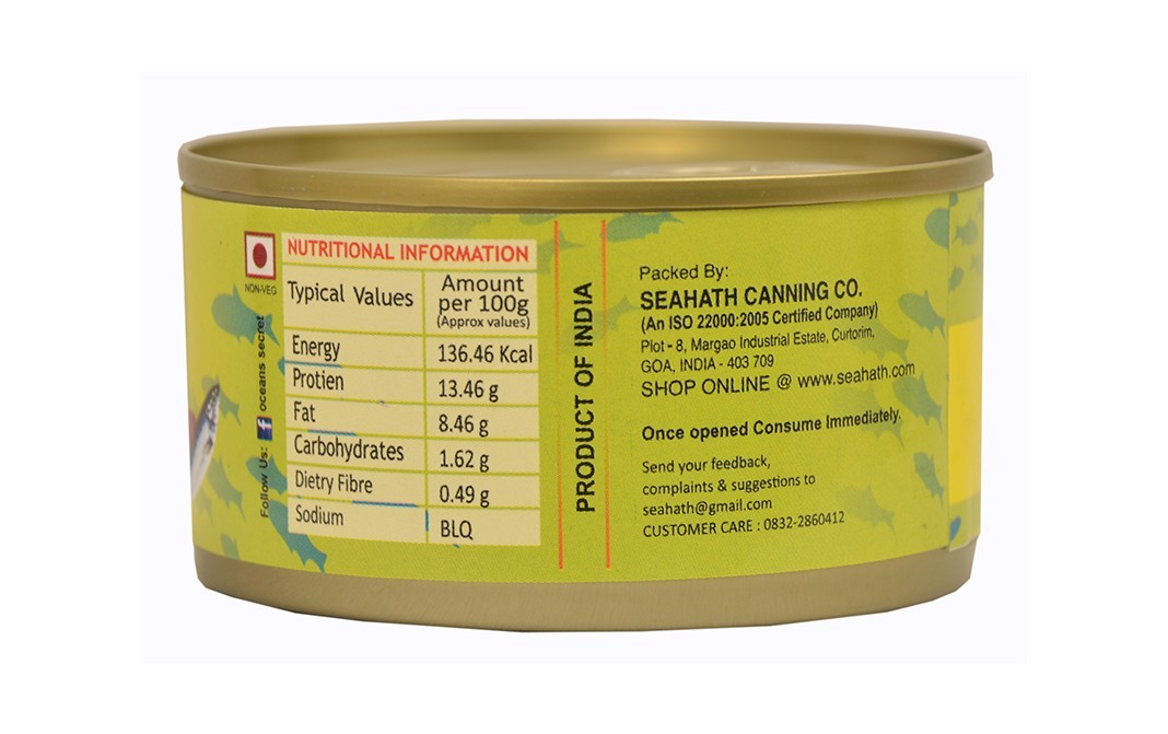 Oceans Secret Sardines In Oil With Lemon Slice   Tin  180 grams